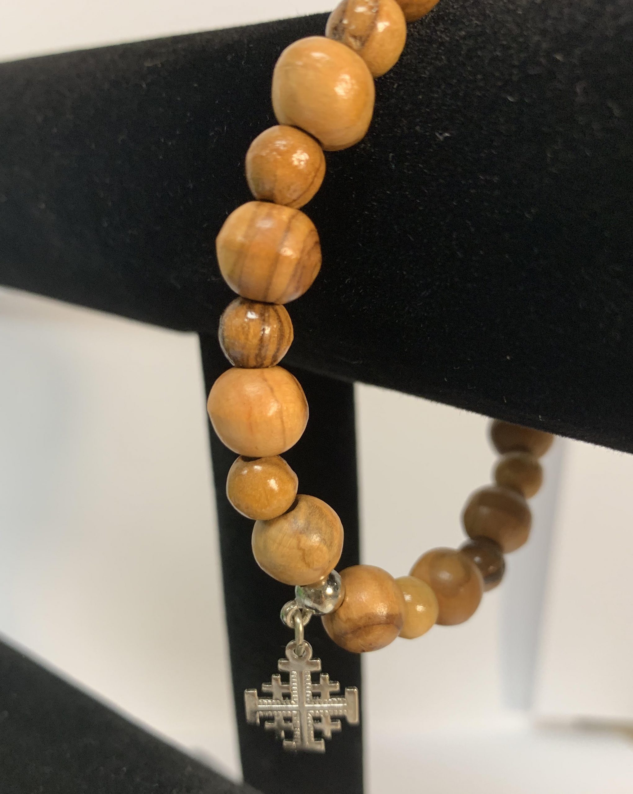 Stretch Wooden Rosary Bracelet  MONDO CATTOLICO